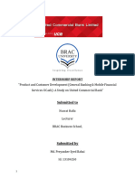 Product and Customer Development (General Banking & Mobile Financial Services-Ucash) : A Study On United Commercial Bank