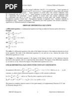 Unit 3 - Ordinary Differential Equations