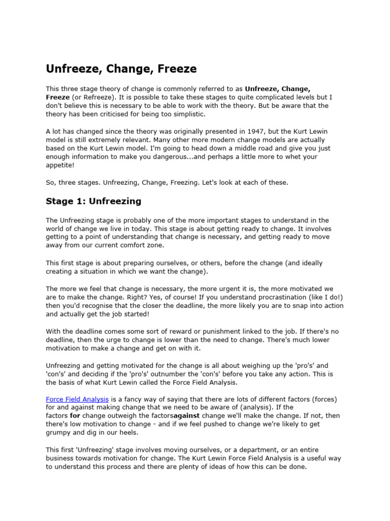 Change Model | PDF