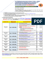 Biaya Pendidikan Prodi IPIK Pemsos D3 Gelombang 1