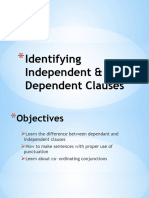 Independant Clauses and Dependant Clauses-1