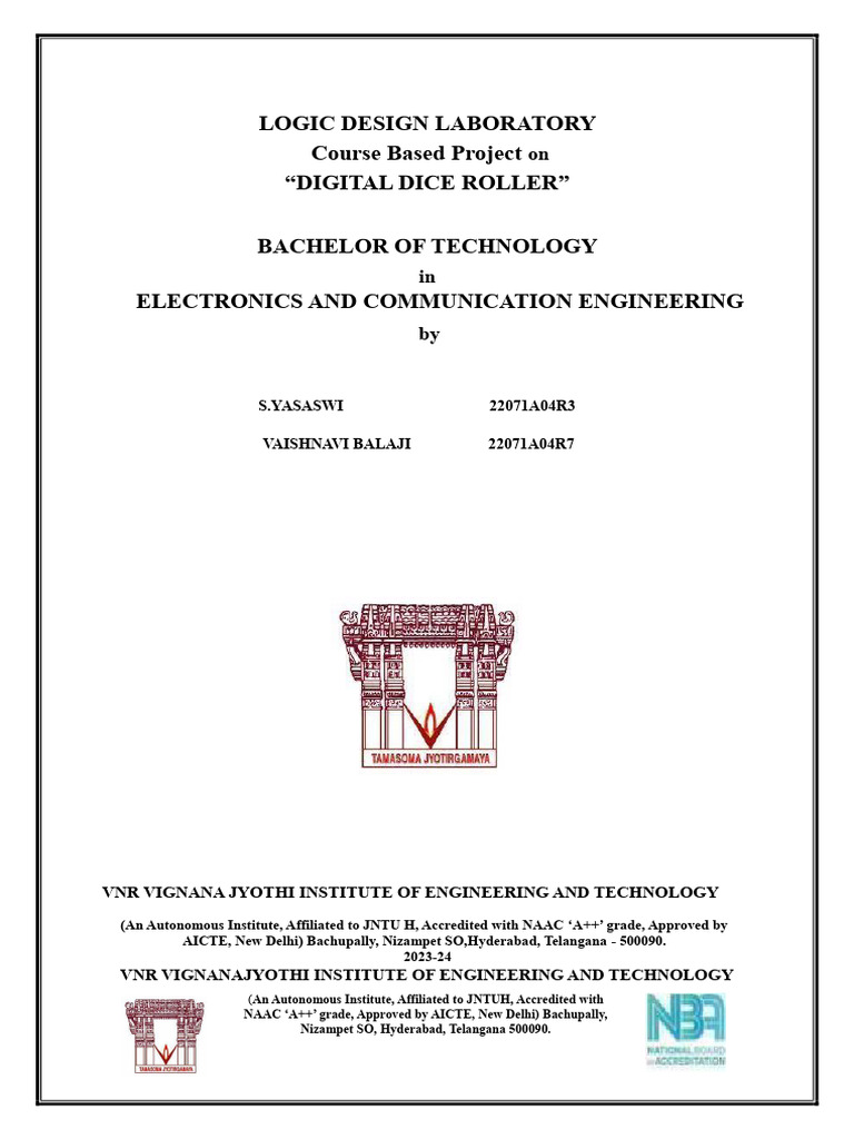 Digital Dice Roller Project in Verilog | PDF