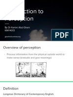 Intro To Perception - KMY4013
