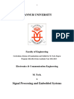 Signal Processing and Embedded Systems Syllabus M. Tech. Kannur University Final