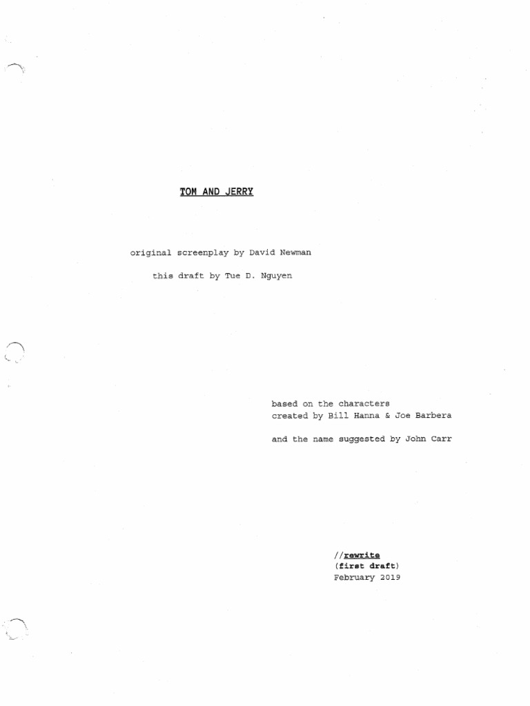 Tom and Jerry Script 6 | PDF