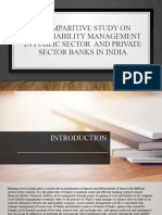 A Comparitive Study On Asset Liability Management in Public Sector and Private Sector Banks in India