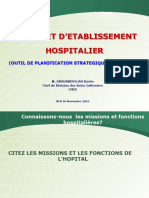 Le Projet D'Etablissement Hospitalier: (Outil de Planification Strategique A L'Hopital)