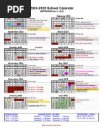 2024-2025 School Calendar: (Approved) August 2024 February 2025