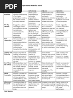 Shake It Up Earthquake Preparedness Role Play Rubric