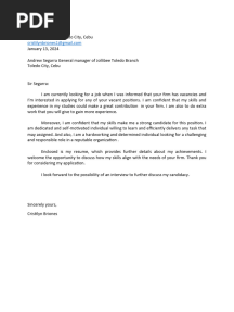 Application Letter
