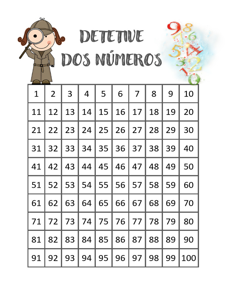 Jogo Detetive dos Números para Imprimir | PDF
