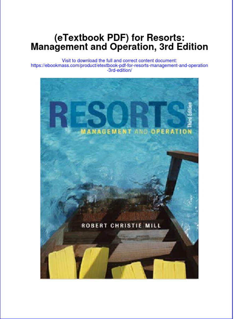 Ebook PDF Etextbook PDF For Resorts Management and Operation 3Rd ...