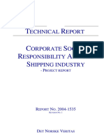 Corporate Social Responsibility and The Shipping Industry - DNV