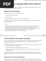 KQL Cheat Sheet v01 | PDF | Regular Expression | Computer Programming