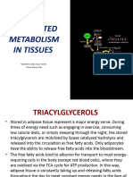 Integrated Metabolism in Tissues