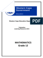 2018 Gr12 Maths WKBK