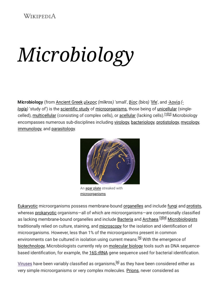 Microbiology Pdf Microbiology Microorganism