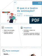 O Que É o Teatro de Animação?: 7º ANO Aula 1 - 3º Bimestre