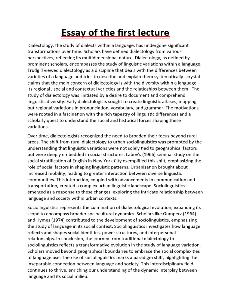 Evolution of Dialectology and Sociolinguistics | PDF | Dialectology ...