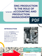 Optimizing Production Costs The Role of Cost Accounting and Production Management