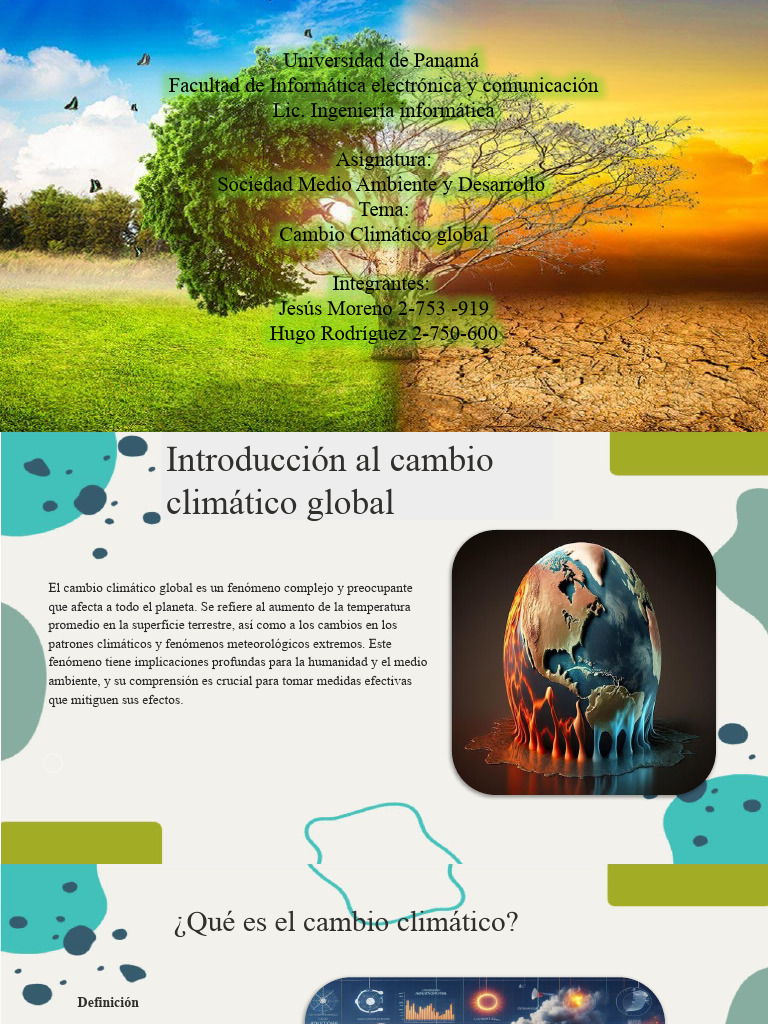 Cambio Climático: Impacto y Soluciones | PDF | Cambio climático | Gases ...