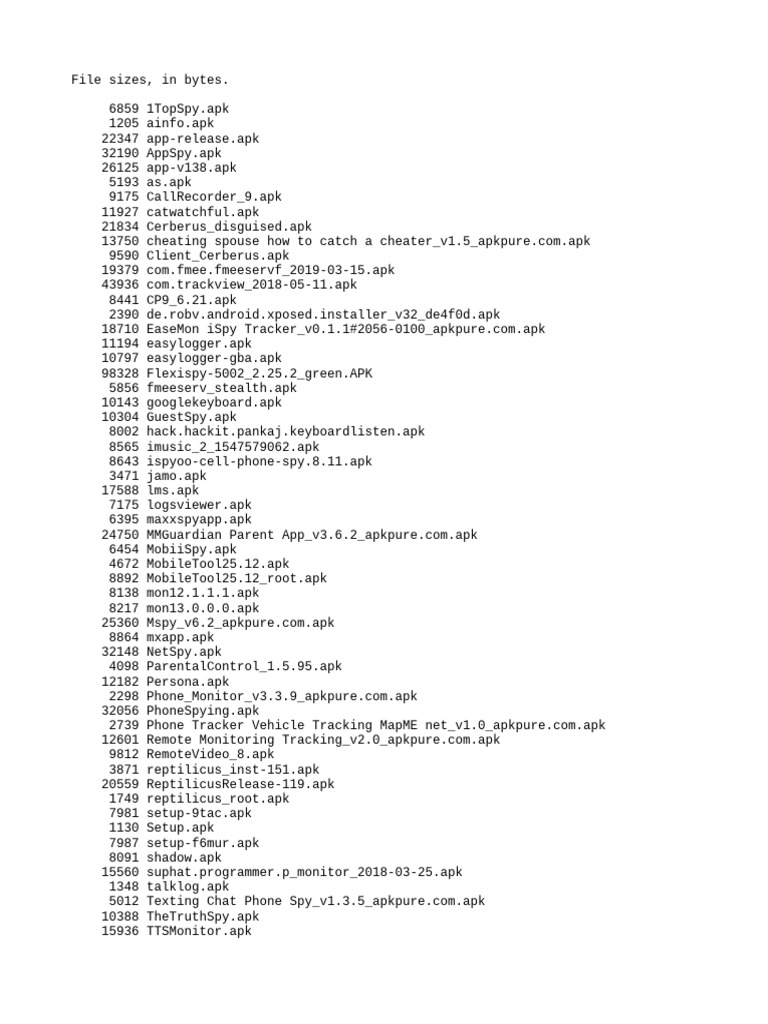 Stalkerware Apk Filesizes PDF