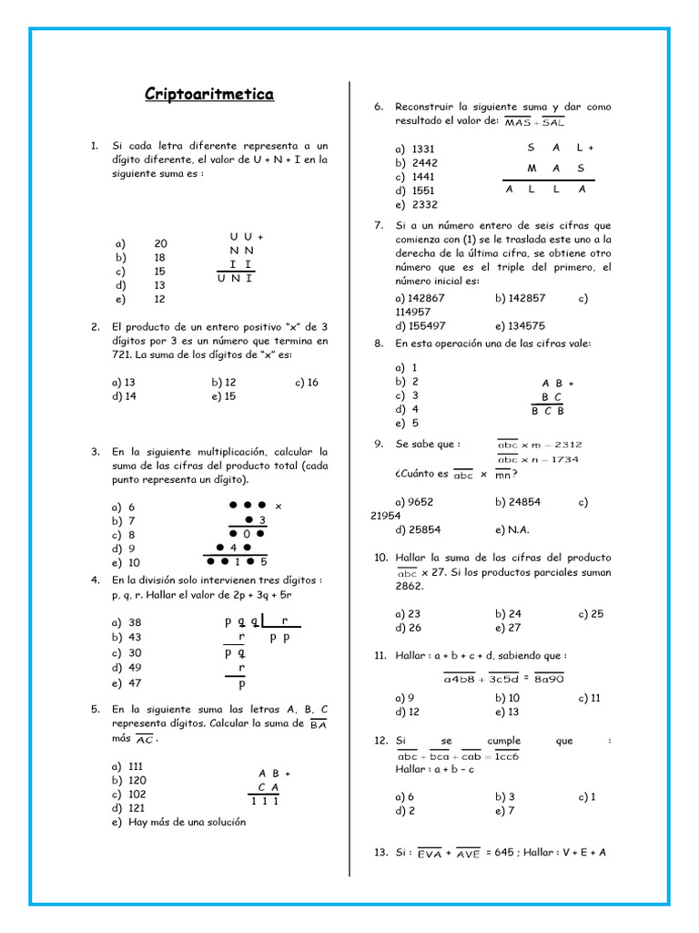 Raz Matematico Cap 3 | PDF