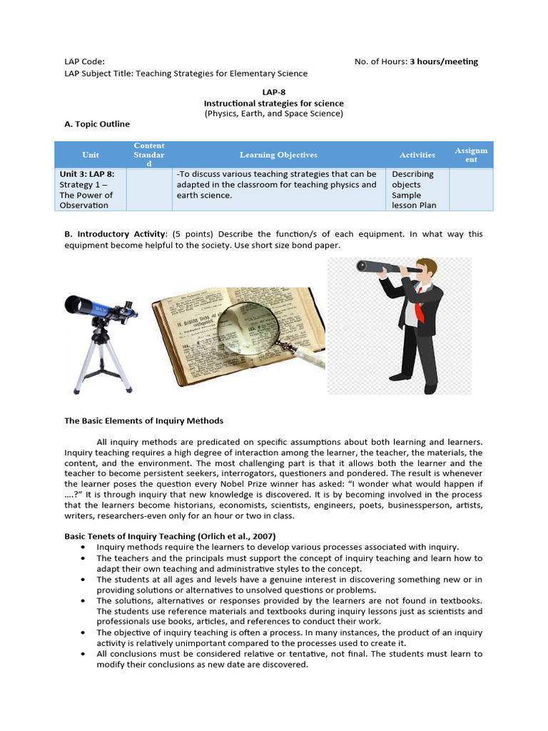 LAP 8 Teaching Strategies | PDF | Scientific Method | Science