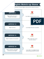 Human Rights Match Up Activity Colour