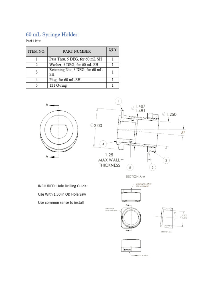 Sub Assembly Drawings | PDF