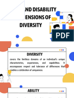 Ability and Disability As Dimensions of Diversity