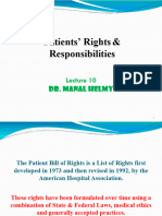 Lecture 11 Patients' Rights Responsibilities MUC