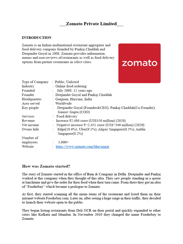 Which Was Started First Zomato Orders
