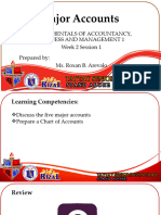 Fabm1 WK 2 Session 1 5 Types of Major Accounts and Chart of Accounts