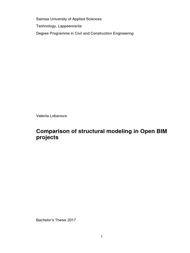 Open BIM Structural Modeling Comparison | PDF | Building Information ...