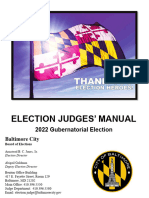 Baltimore City Election Judge Manual 2022