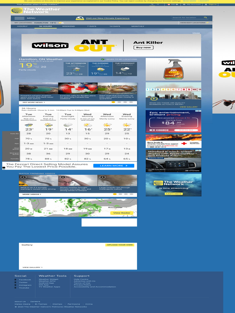 Hamilton Weather Forecast and Alerts | PDF | Weather | Tornadoes