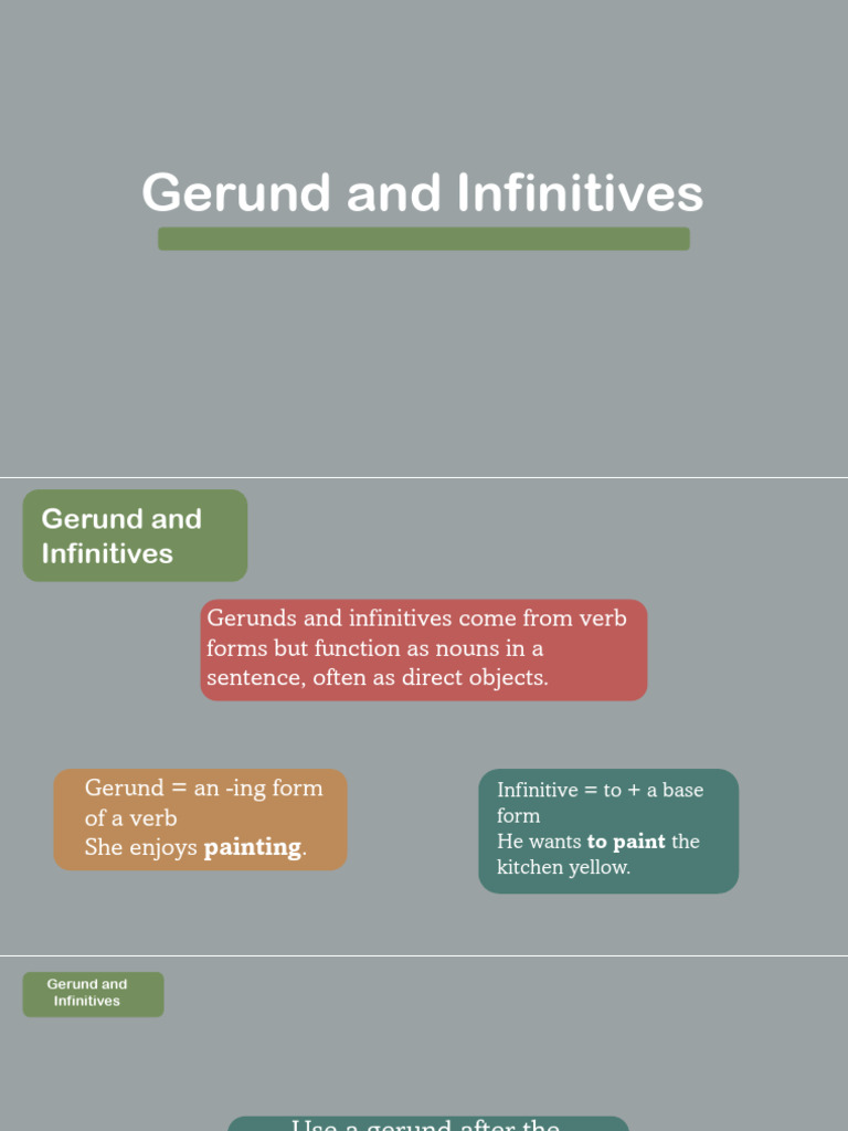 Gerund and Infinitives | PDF