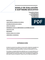 Modelo de Evaluación de Software Educativo