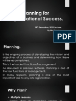 Planning For Organizational Success - 073117
