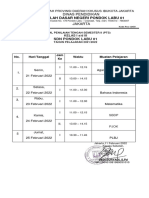 Jadwal PTS 2021 2022 Kelas 1