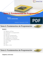 Tema 2. Fundamentos de Programación