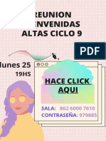 Bienvenidas Altas Ciclo 9