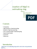 Optimization of MgO in Steelmaking Slag