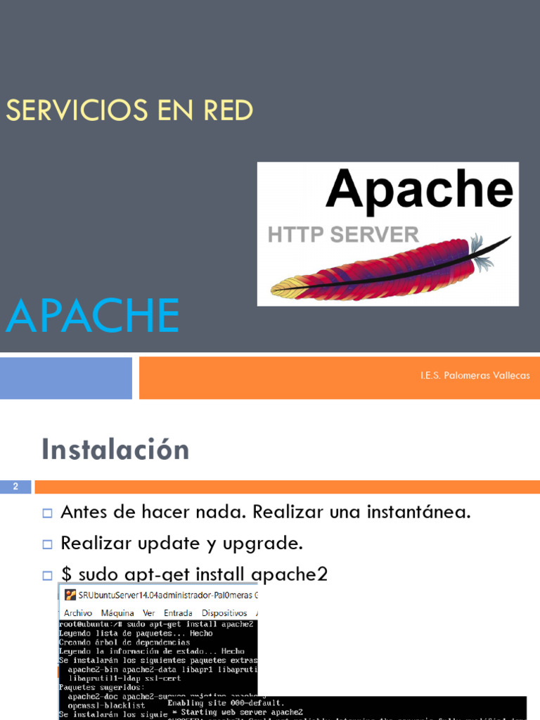 S6 Apache2 | PDF | Servidor HTTP Apache | Tecnología de sistema operativo