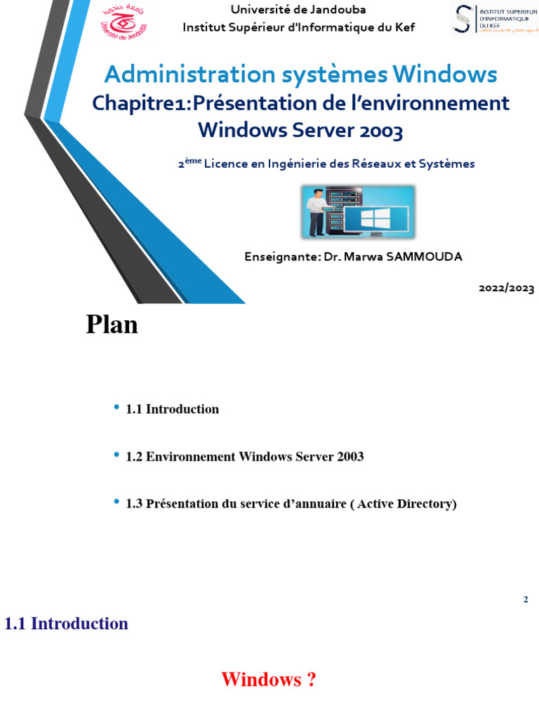 Chapitre1 - Administration Systèmes Windows | PDF