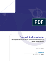 Strategie de Developpement Dusecteur Minier RAPPORT SOFRECO