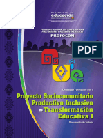 Unidad de Formación No. 3 - Proyecto Sociocomunitario Productivo Inclusivo de Transformación Educativa I