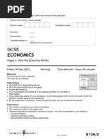 Economics: Paper 2 How The Economy Works