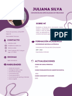 Curriculum Profesional Creativo Morado